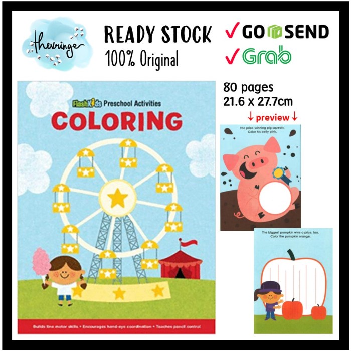 Flashkids Preschool Activities Coloring Book