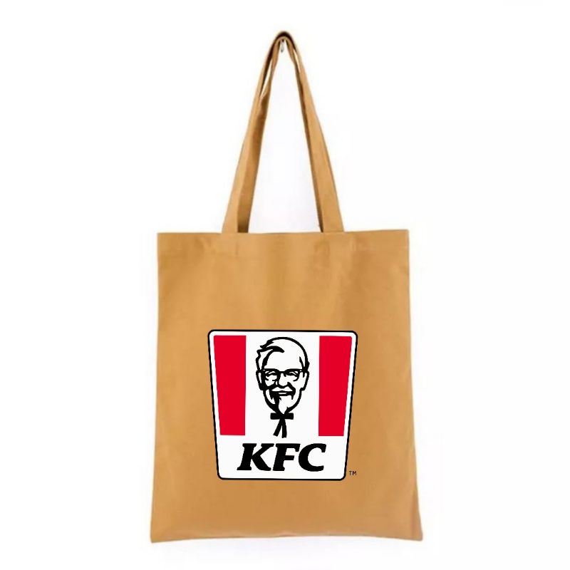 TOTE BAG KANVAS RESLETING PRIA WANITA / TOTEBAG TAS TERMURAH KFC /TOTE BAG TAS PRIA WANITA HITAM KANVAS TERMURAH