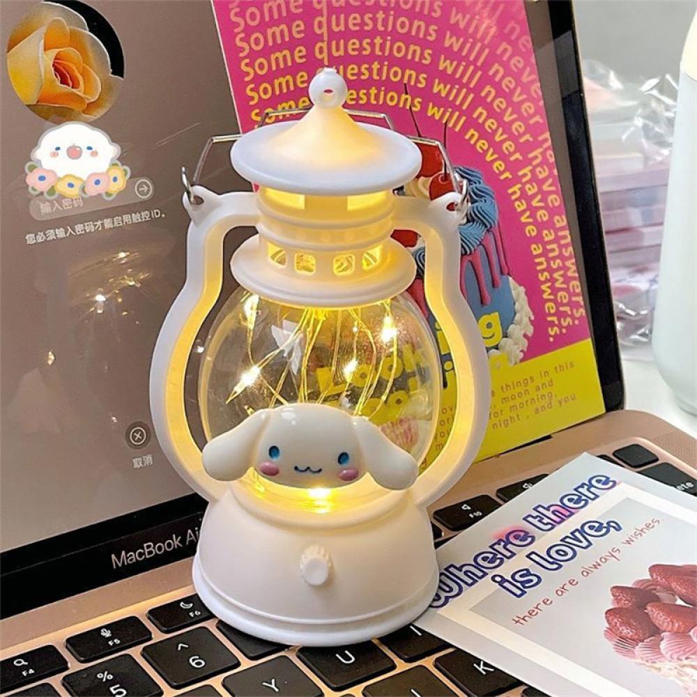 Timekey Cute Kulomi Cinnamoroll Night Light Lampu LED Retro Kamar Tidur Samping Tempat Tidur Lampu Pesta Ulang Tahun Natal Dekorasi Rumah T4Y1