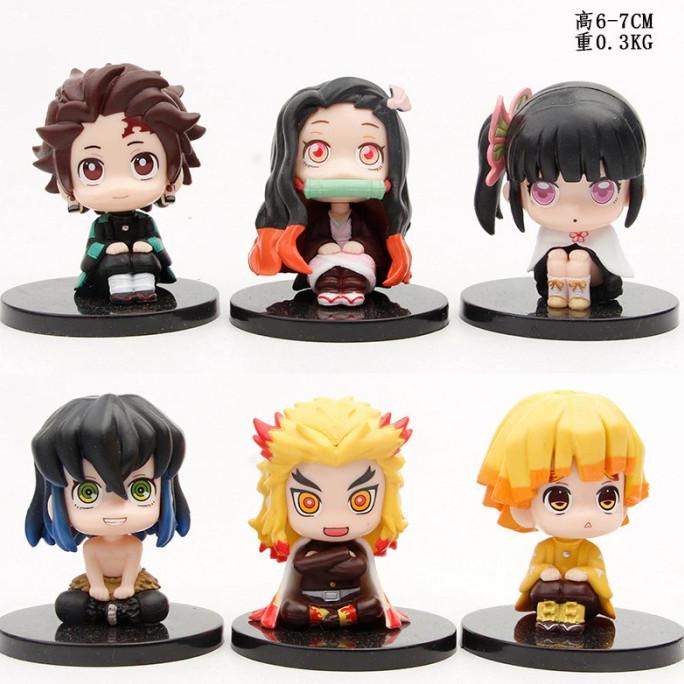 Figure Demon Slayer Kimetsu No Yaiba Set 6 Pcs Look Up Series