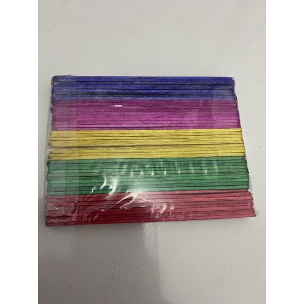 

READY | Stik Es Krim Kreasi Warna Warni / Stick Ice Cream Kayu Prakarya Art & Kraft Colorful [1 PAK isi 50 PCS]