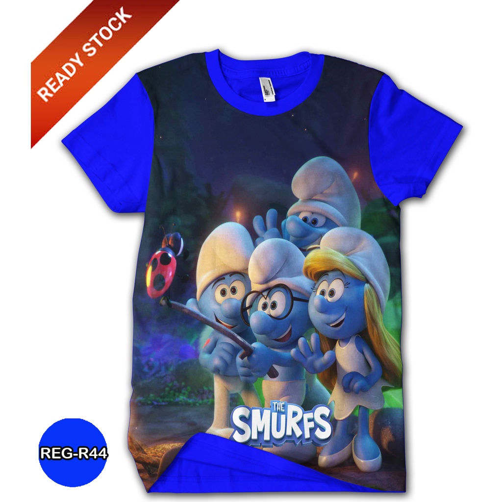 Kaos Smurfs Anak Kartun 3D Animasi Kaos Anak The Smurfs #REG-R44