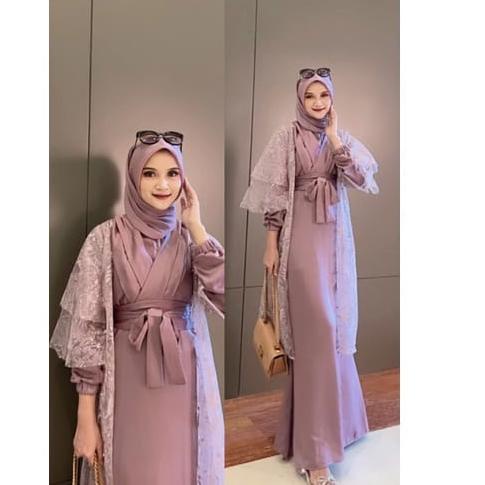 TG.21De22х • Azalea Dress Busui Preorder Gamis Polos Premium Gamis Polos Satin Dress Gamis Brukat Lu