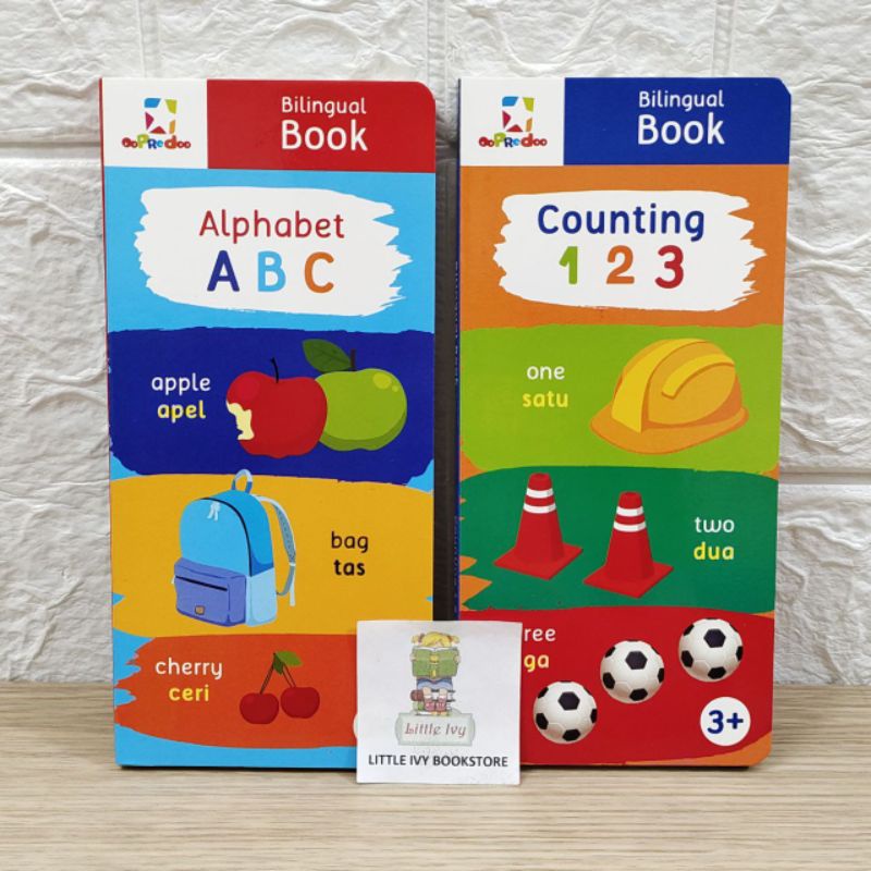 Bilingual Book Alphabet ABC / Counting 123. Buku Anak Boardbook Indonesia Inggris Elex Media