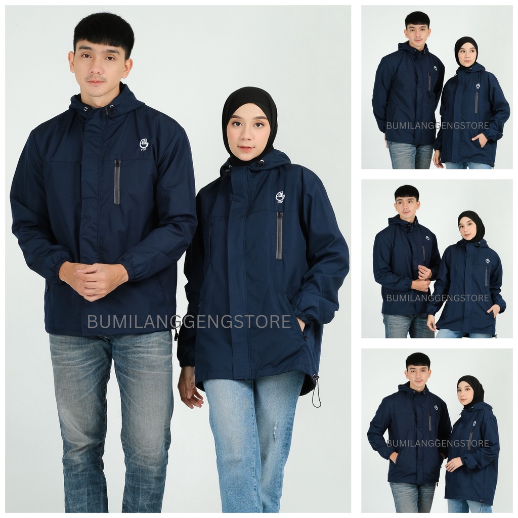 Jaket Couple Parasut Jumbo Waterproof Original FCF SINAI Size M L XL XXL / Jaket Gunung Pria Waterproof FCF