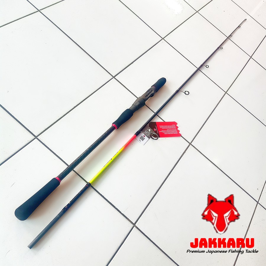 Joran casting / jigging solid blank Jakkaru Shaky Red 602 Fuji Ringed