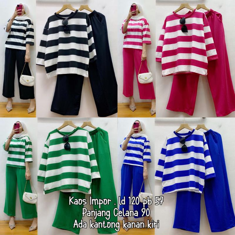 set kaos import//setelan wanita