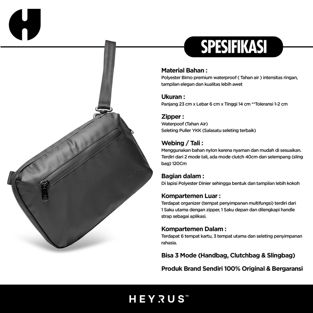 HEYRUS RUSEL CO I Handbag Arka I Handbag Pria I Clutch pria