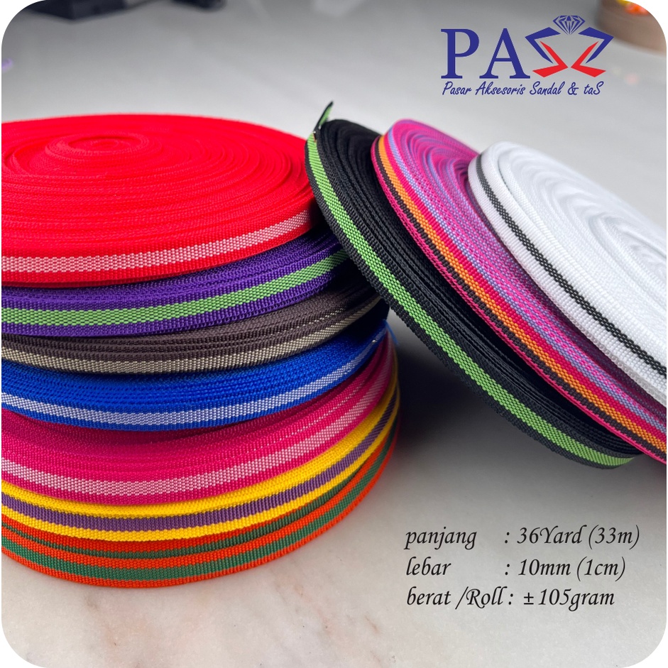 Tali Webbing Tipis 1 cm (Bisban) 36 Yard