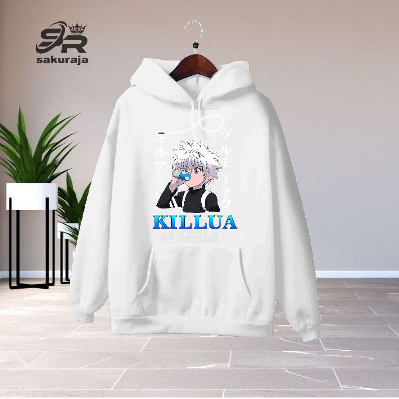 sweater hoodie anak karakter Hunter X  Killua Zoldyck/umur 3-17 tahun