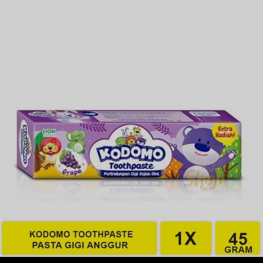 KODOMO PASTA GIGI GEL GRATIS MAINAN ANAK - Ungu