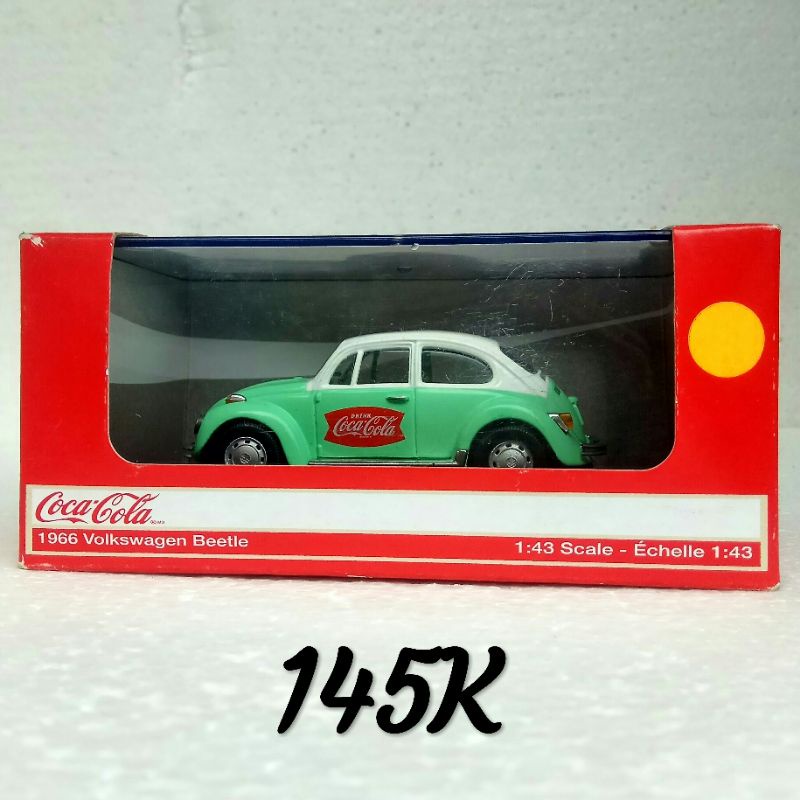 Diecast Skala 43 Motor City Classics Volkswagen VW Beetle Coca Cola
