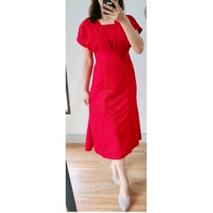 Dress Merah/Dress Pesta/Dress Natal/Dress wanita