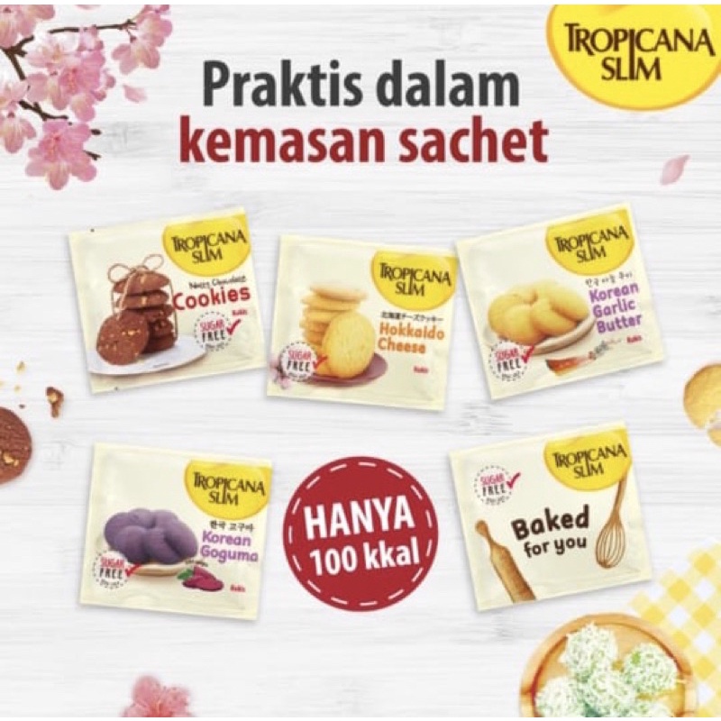 Tropicana slim cookies 100 gram ( cookies bebas gula )