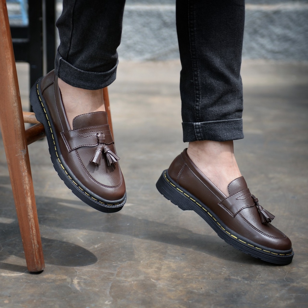 SEPATU FORMAL PRIA CASUAL PERKANTORAN ORIGINAL - SepatuFormal Pantofel pria Resmi Formal Hitam Coklat Black Brown Kulit Asli Kasual Kantor Dinas Kuliah Gereja Pesta Kondangan Kerja PNS Guru Terbaru Terlaris Murah