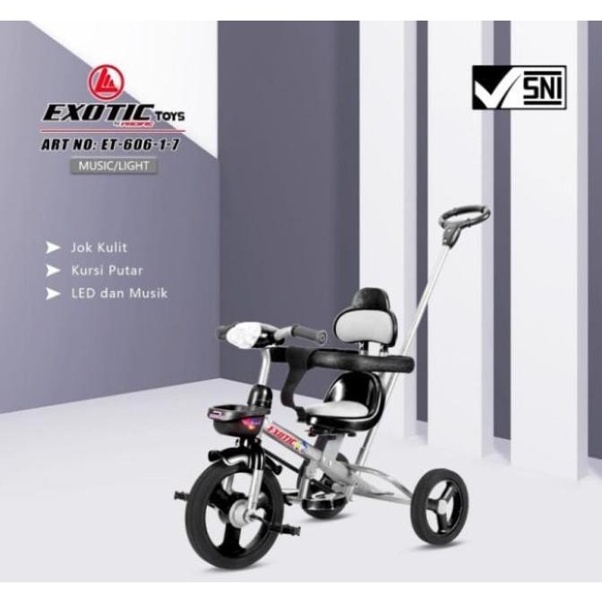 Sepeda Roda Tiga Musik Anak/Tricycle Exotic Et 606 1-7 #Original