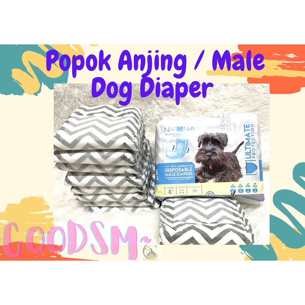 Popok Pampers Anjing Jantan Male Dog Diapers Noona Pets