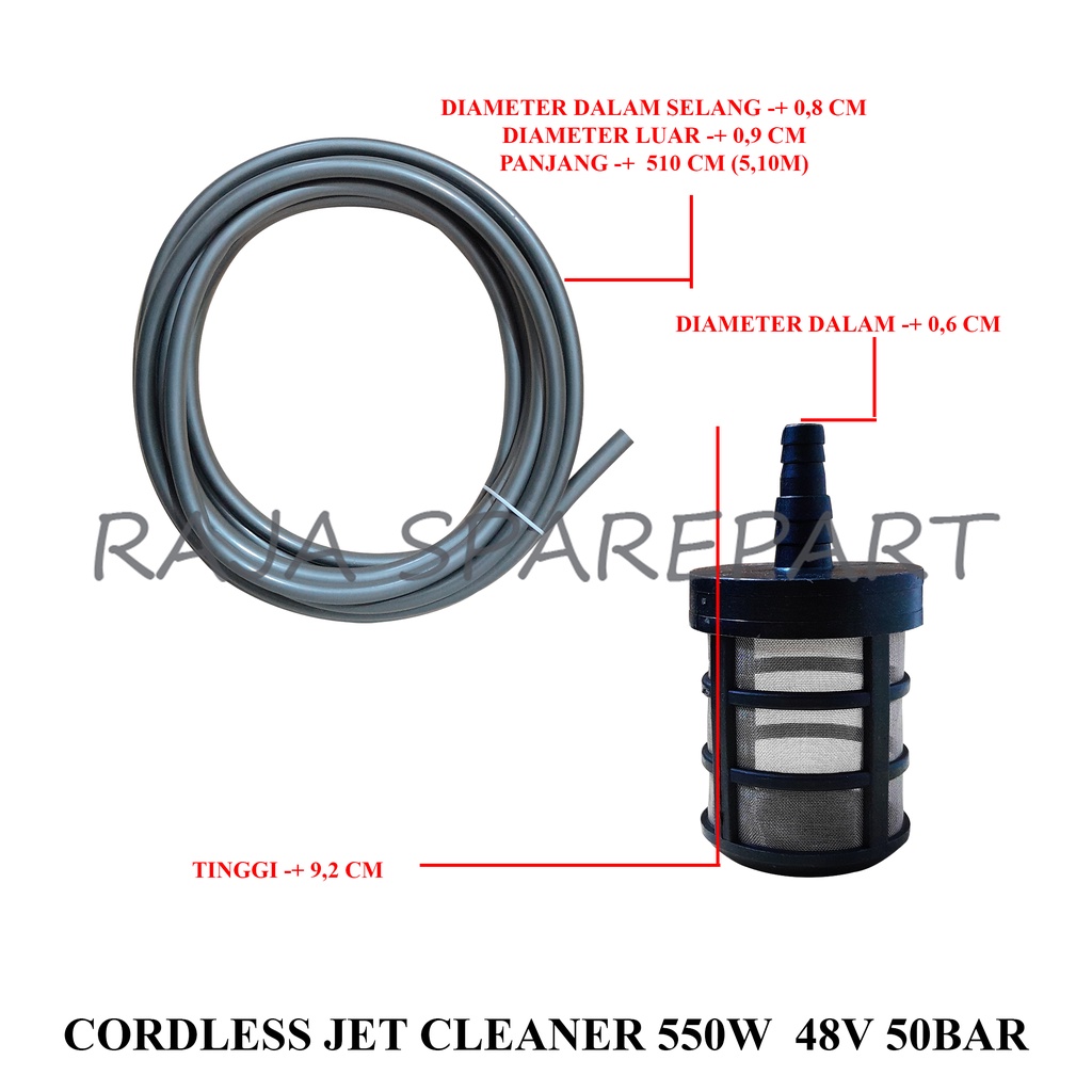 CORDLESS JET CLEANER 550W  48V 50BAR