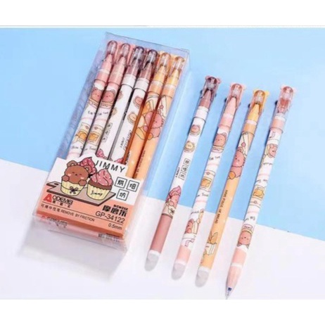 Beli 12Pcs FREE 1 Pcs Erasable Pulpen Lucu Arti nya Pena Yang Bisa Di Hapus Atau Hilangin Tinta Pada Pul Pen Hitam Eras Ble DiHapus Bolpen Asah Hitam Harga murah laris Viral Warna Pink orange Alat Tulis Sekolah Kantor Black Gelap 1SET