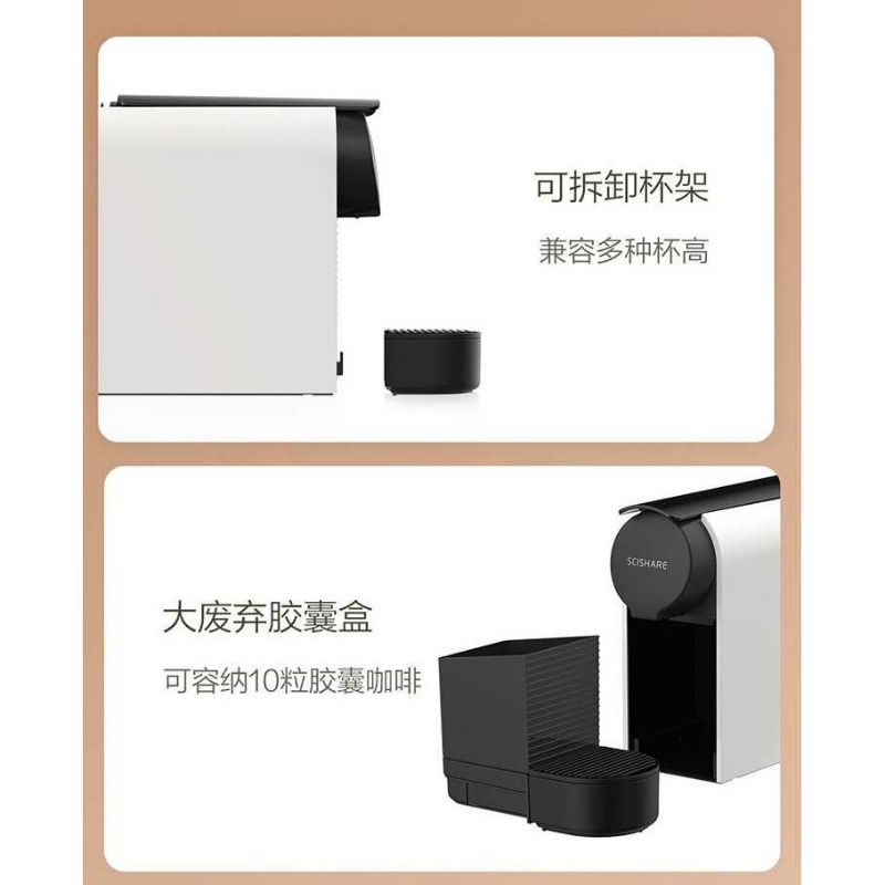 SCISHARE Mesin Kopi Kapsul Mini Otomatis for Nespresso Dolce Gusto - S1104