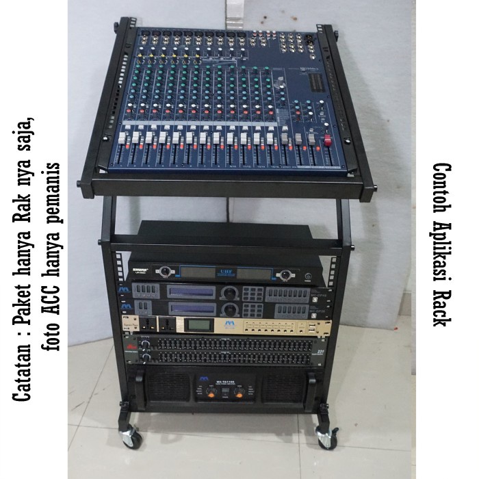 Sound Rak Power Mixer Audio 10 U / Rak Tempat Power Acc Sound System Rack