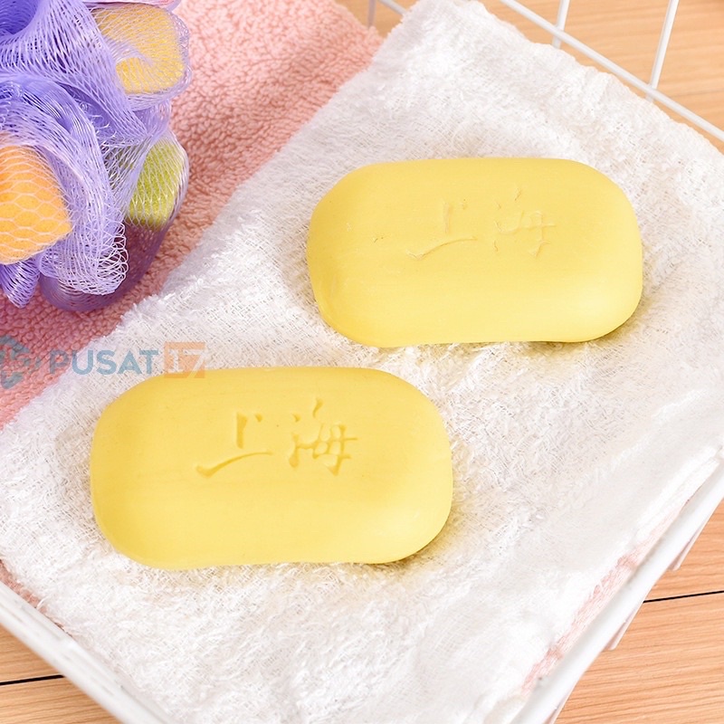 GRATIS ONGKIR {Instant COD Medan Termurah} SULFUR SOAP BEST SELLER SABUN MANDI BATANG ANTI BAKTERI SHANGHAI SURFUL SOAP ORIGINAL / SABUN MANDI BELERANG UNTUK GATAL JAMUR ALERGI SANGAT BAGUS UNTUK KESEHATAN KULIT