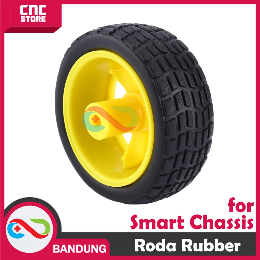 WHEEL RODA RUBBER FOR SMART ROBOT CAR 4WD 2WD