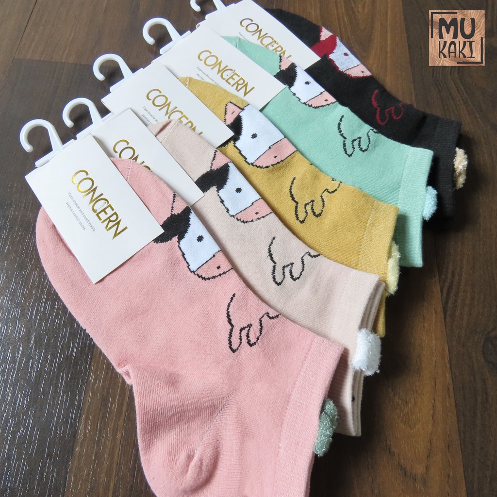 Kaos Kaki Mata Kaki / Ankle Motif Animal Warna Warni Mukaki