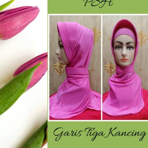 COD  8.8 Jilbab bhayangkari /psh garis tiga kancing [KODE 298]