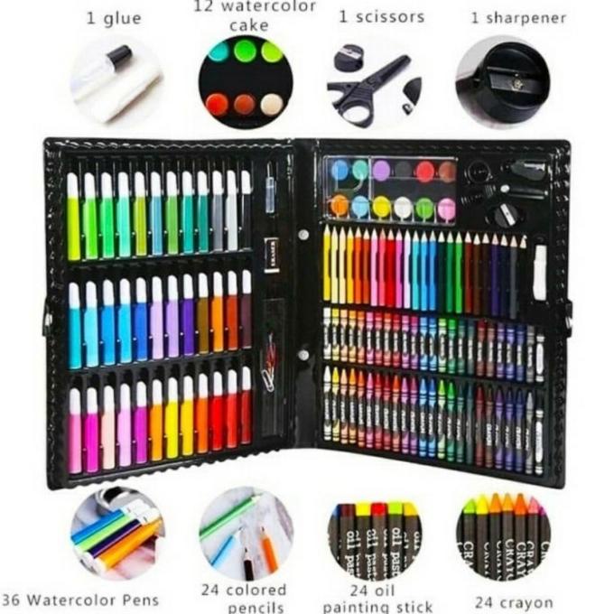 

Art Set isi 150 pcs Pensil Warna Set anak Crayon Komplit Alat Lukis