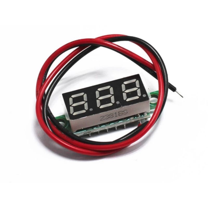 mini voltmeter 0.28 inchi digital panel mount LED volt meter merah red