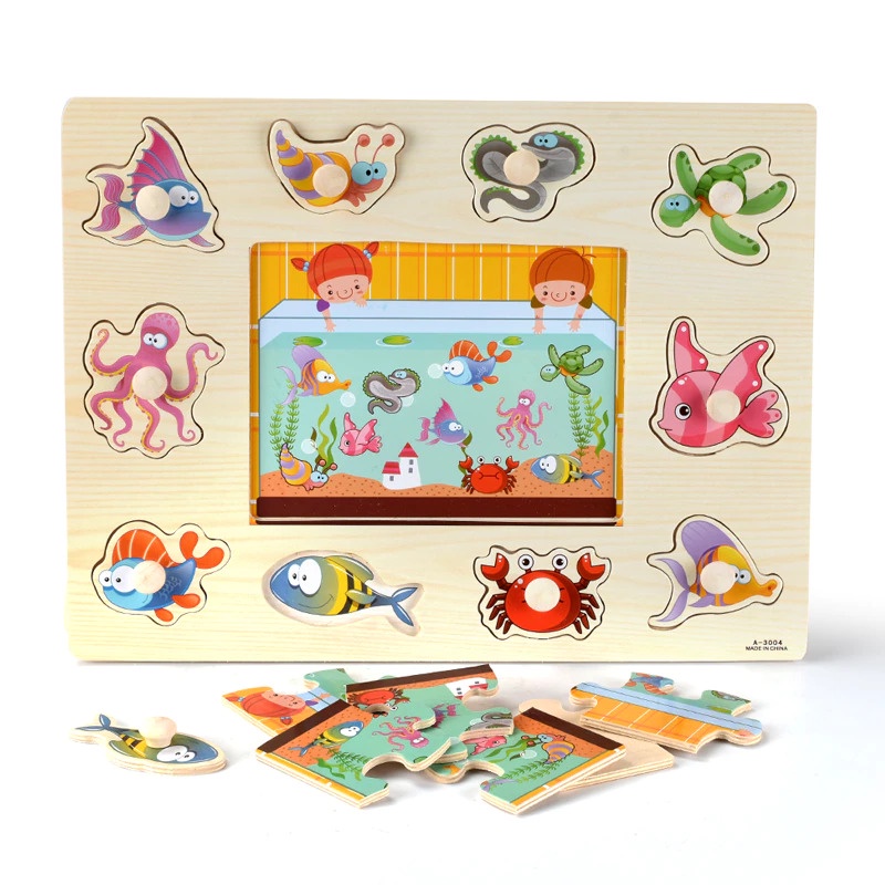 Mainan Anak Hand Grab Puzzle Board Papan Teka-Teki Genggam Children