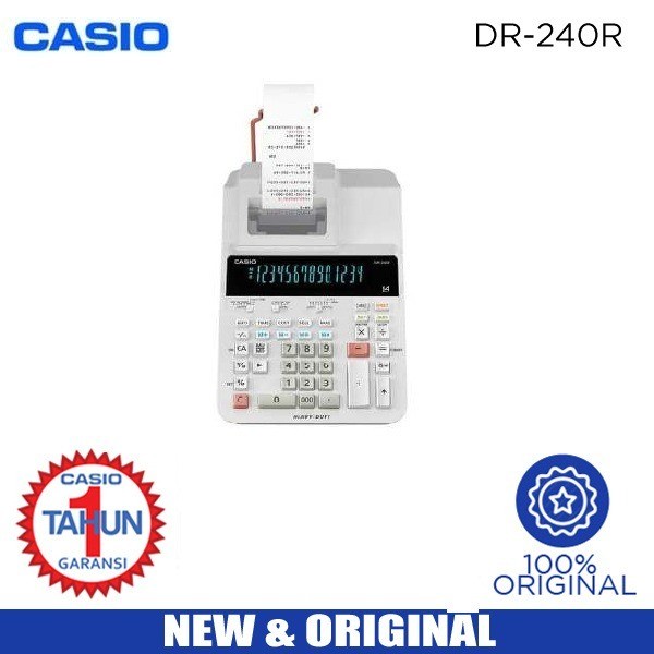

TERPERCAYA Kalkulator Casio Printing DR-240R (Calculator Original Asli DR 240 R)