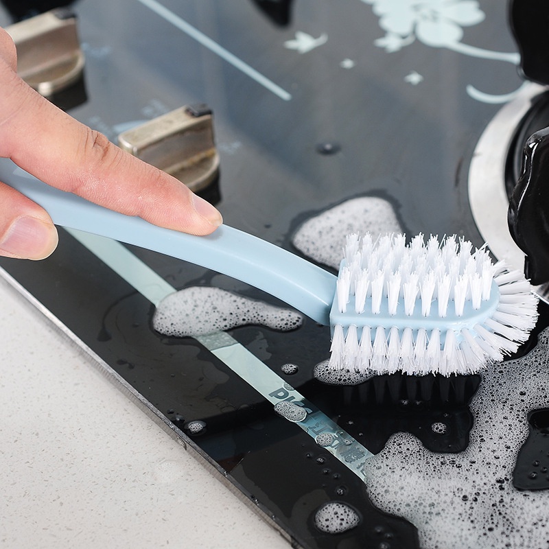 Dapat Digantung Bulu Lembut Sikat Sepatu Sikat Gagang Panjang Lima Sisi Kompor Wastafel Bathtub Alat Pembersih Dekomposer Dalam Lantai Dinding Sikat