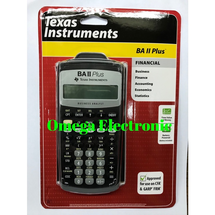 

TERLENGKAP Texas Instruments BA II Plus Financial Calculator Sekolah Kuliah