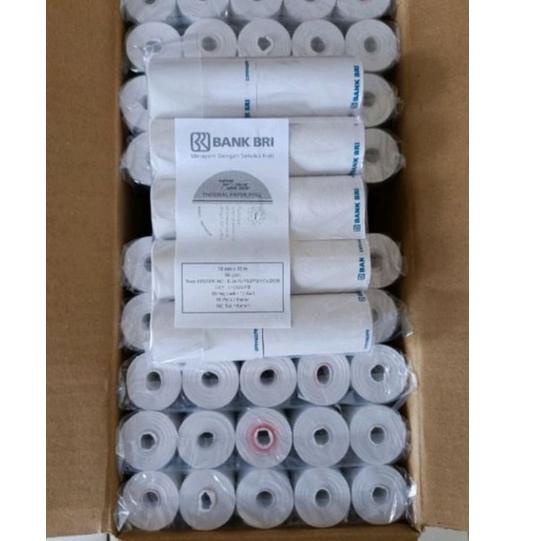 

[S-1Q ♥] KERTAS STRUK KASIR Paper Roll Termal EDC Logo BRI Thermal Printer Mini Bluetooth 58x30 57x30 58 / 57 x 30-super keren