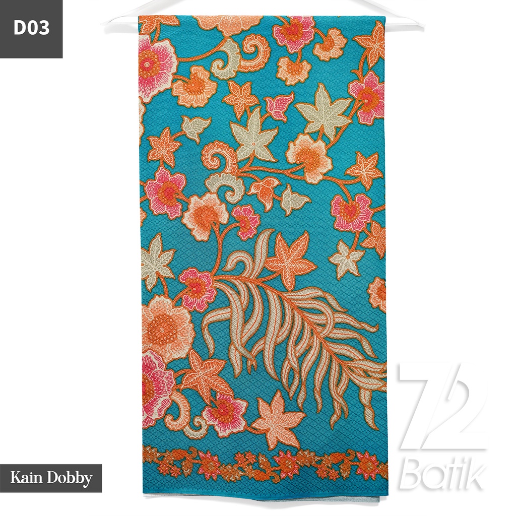 KAIN BATIK PREMIUM Dobby Motif Kembang Palem Warna Orange 722951 Cap 72 Jarik Jarit Samping Kebat Panjang Batik Dobby Modern Premium Bahan Seragam Batik Pernikahan Kantor Keluarga Murah Kamen Jadi Batik Bali Lembaran