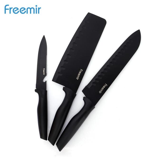 freemir Set Pisau Dapur Stainless Steel 3 pcs - Hitam