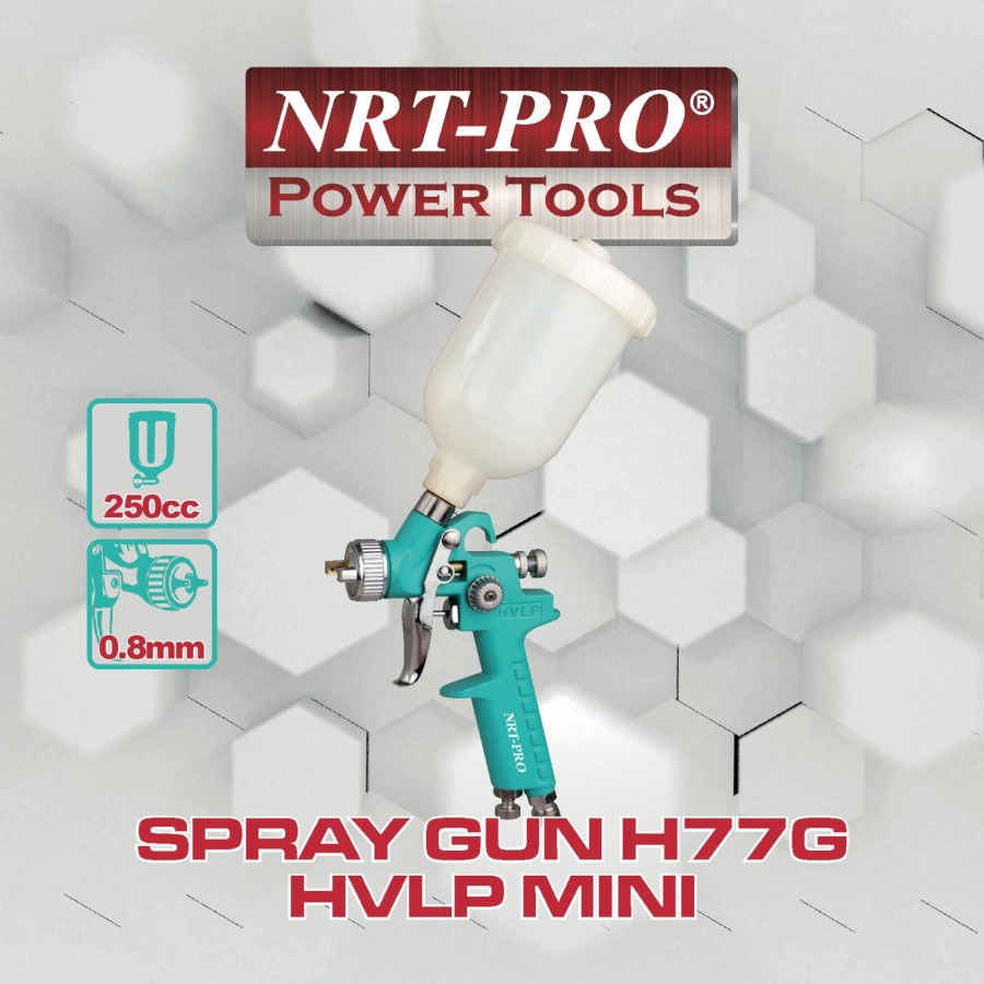 NRT-PRO H77G Spray Gun HVLP Mini 400 mL Alat Semprot Cat Low Pressure