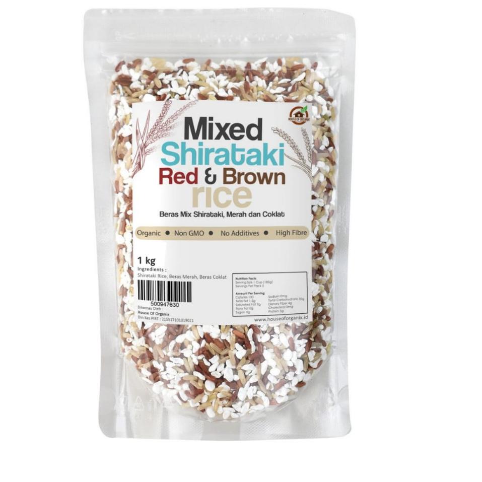 

Ready Stok House Of Organix Mixed Shirataki , Red And Brown Rice 1 Kg