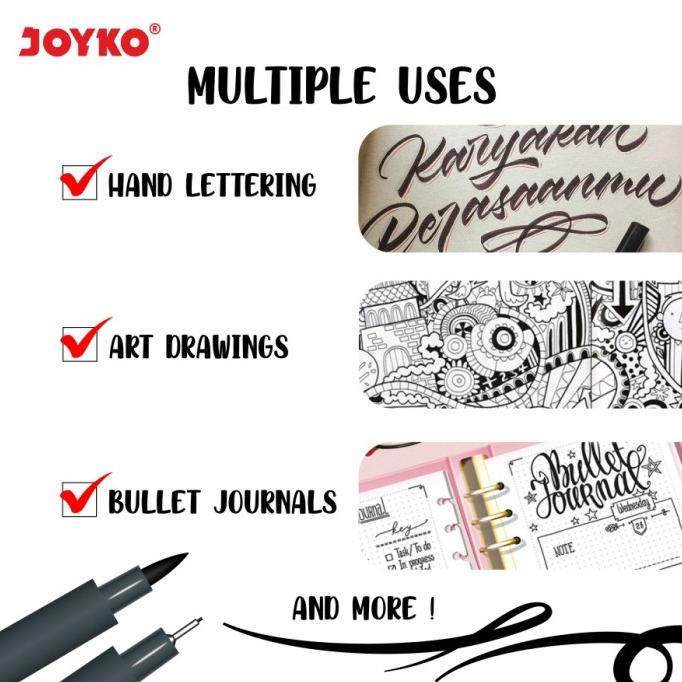 

PER LUSIN Drawing Pen Joyko DP-298 Waterproof Pigment Ink / 12bh