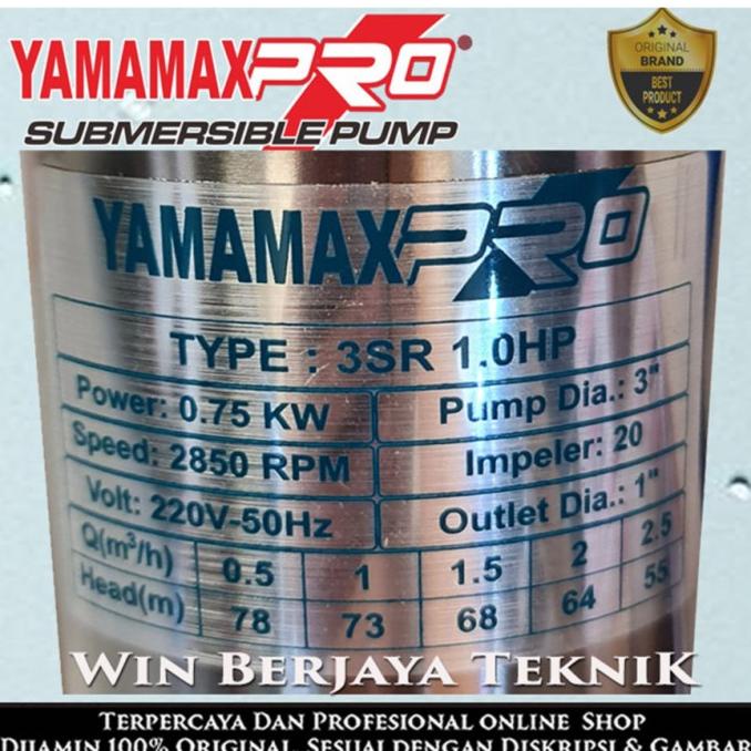 Pompa Air Satelit Submersible 3 Inch 1.0Hp Pompa Sible Yamamax Pro