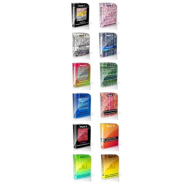 95,000 Illustrator and Photoshop Gradients More
