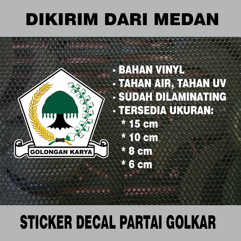 

Sticker Decal Vinyl Tahan Air Partai Golkar