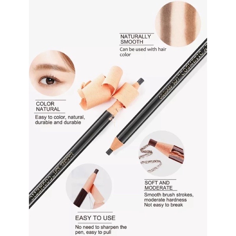 {Bisa kirim instant COD Medan Termurah} [READY] Pensil Alis Benang / Hengsi Eyebrow Pencil | Coklat | Hitam |PENSIL WATERPROOF UNTUK SULAM ALIS / SULAM BIBIR PENSIL SULAM RAUT / BENANG