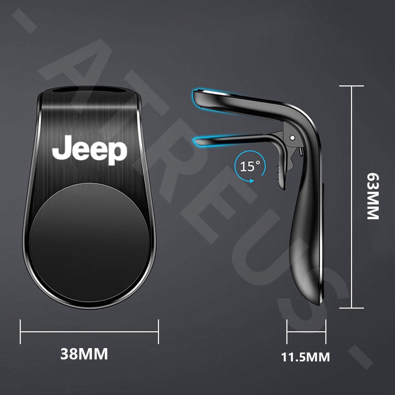 Jeep Braket Magnet Mobil Navigasi Ponsel Braket Anti Slip Cocok Untuk Kompas Renegade2022 Willys Wrangler jk Cherokee xj Dudukan Ponsel Mobil Smartphone Stand