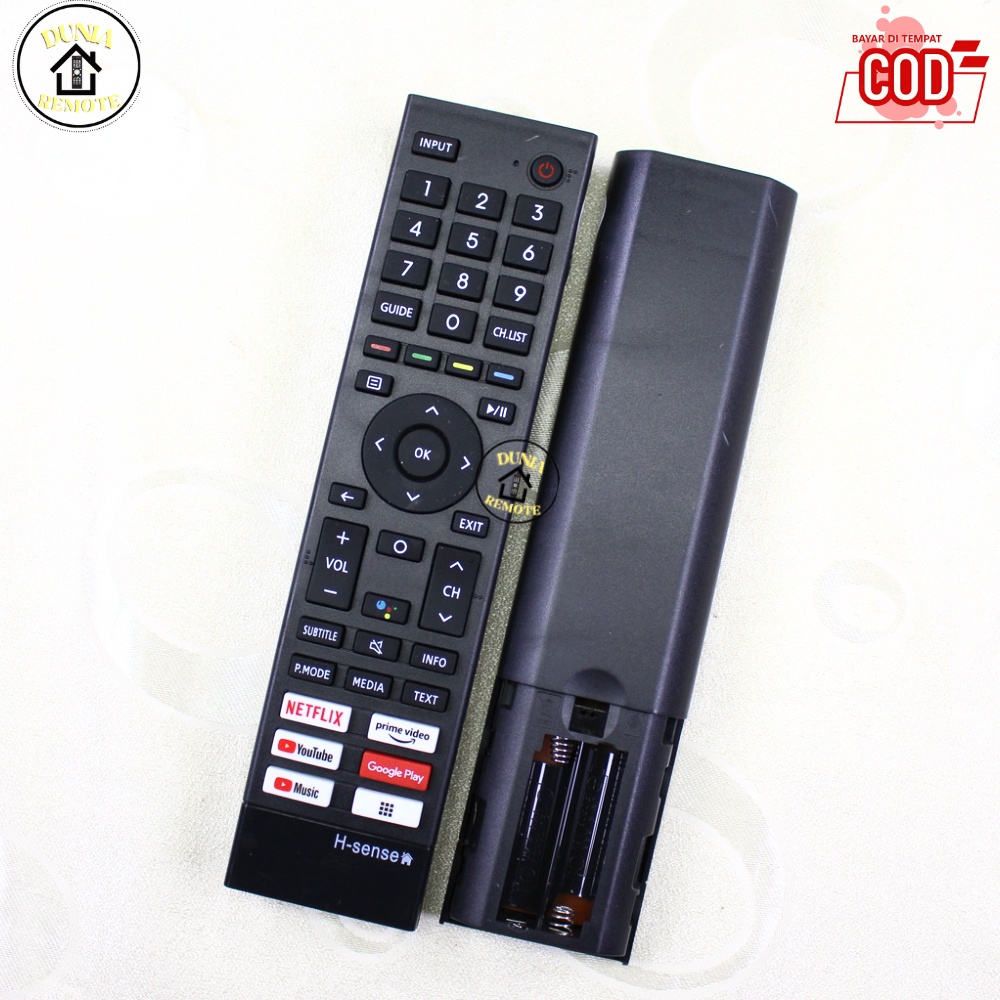 Remot Remote TV Hisense 4K Smart TV Android UHD FOR 43A4200G Youtube H Sense LED LCD Google Prime