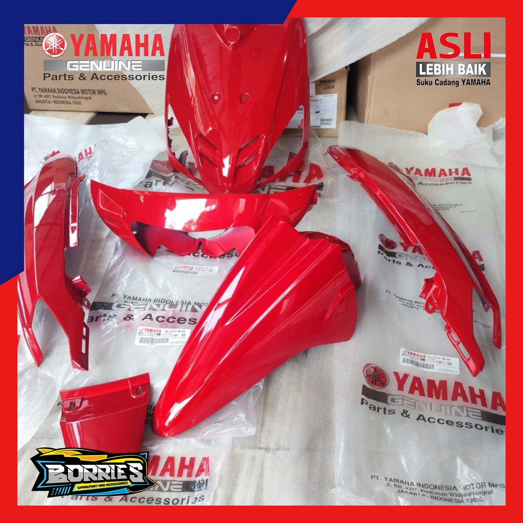 Cover Body Bodi Halus Merah Cabe Full Set Yamaha Mio Lama Old Sporty Original