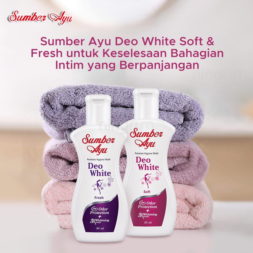 Ningrum - Sumber Ayu Feminine Wash Deo White Fresh &amp; Soft 50ml 90ml | Pembersih Kewanitaan 3X Whitening Extra Original BPOM - 7407