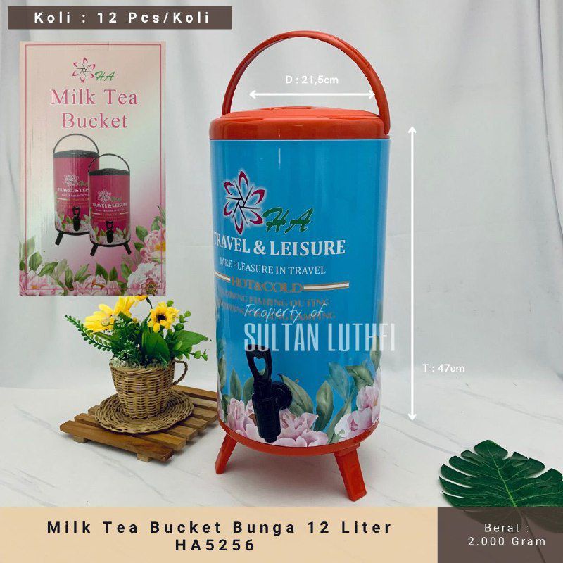 Milk Tea Bucket Bunga 12 Liter HA5256